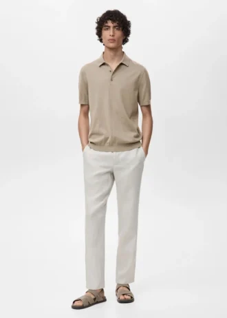 100% bavlna, jemně pletené polo tričko