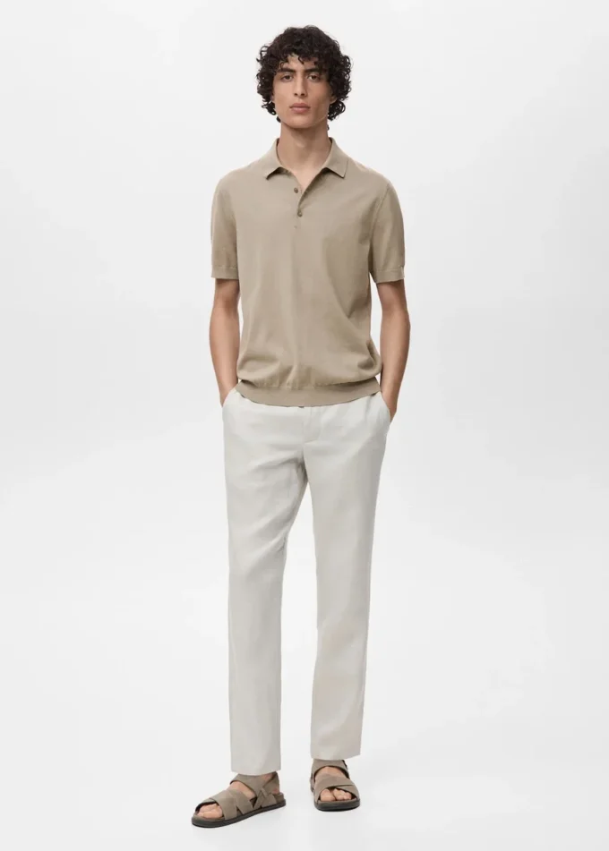 100% bavlna, jemně pletené polo tričko 100% bavlna, jemně pletené polo tričko