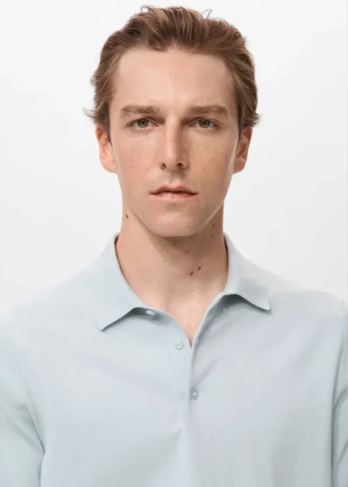 100% bavlna, jemně pletené polo tričko 100% bavlna, jemně pletené polo tričko