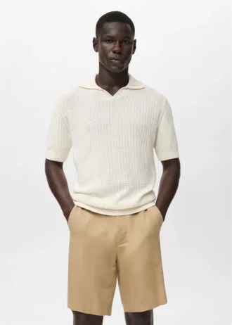 100% bavlna, pletená struktura polo