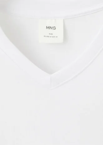 100% bavlna, slim fit, tričko s výstřihem do V