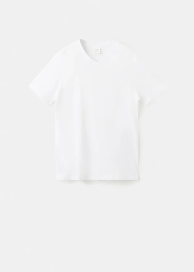 100% bavlna, slim fit, tričko s výstřihem do V 100% bavlna, slim fit, tričko s výstřihem do V