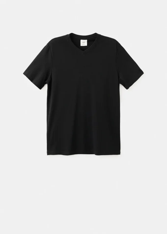 100% bavlna, slim fit, tričko s výstřihem do V 100% bavlna, slim fit, tričko s výstřihem do V