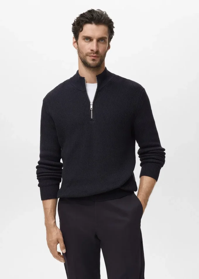 100% bavlna, svetr s výstřihem Perkins 100% bavlna, svetr s výstřihem Perkins