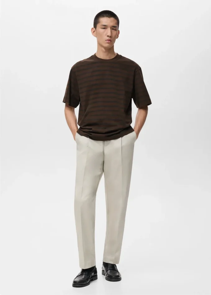 100% bavlna, volný střih, pruhované tričko 100% bavlna, volný střih, pruhované tričko