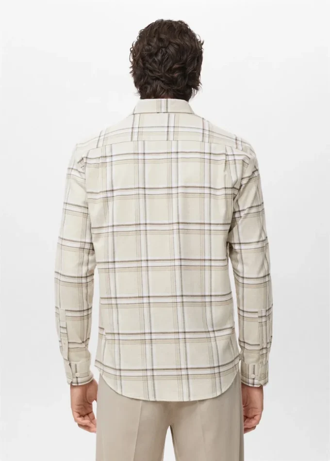 100% bavlněná flanelová košile s kostkovaným vzorem 100% bavlněná flanelová košile s kostkovaným vzorem