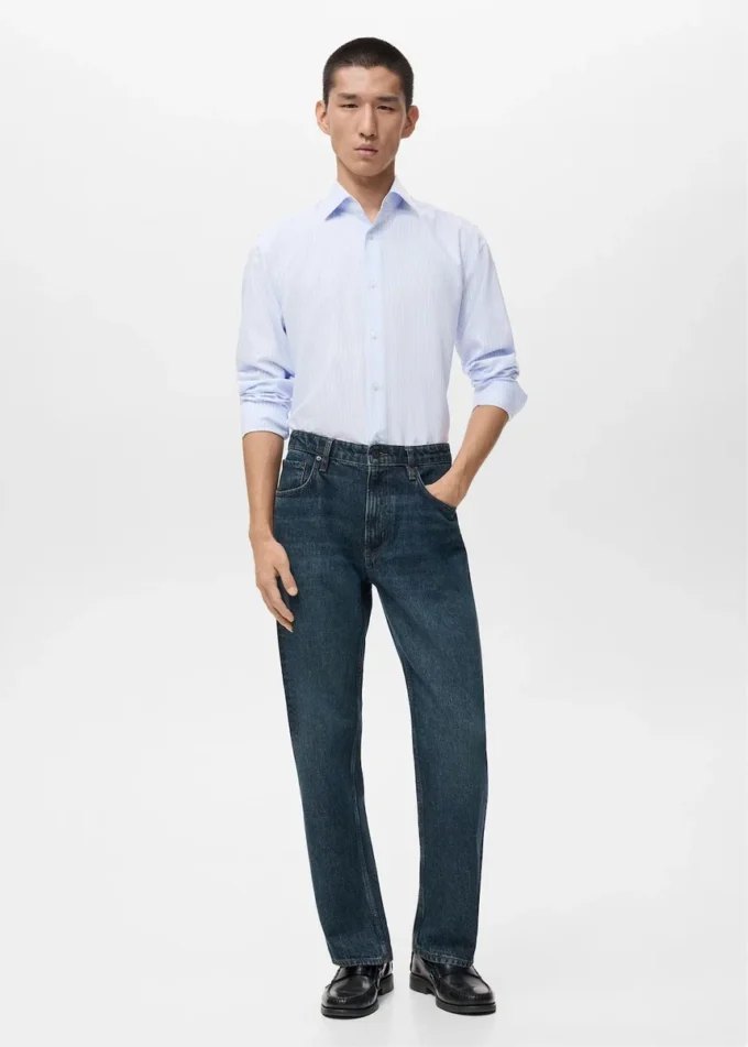 100% bavlněná pruhovaná košile slim fit 100% bavlněná pruhovaná košile slim fit