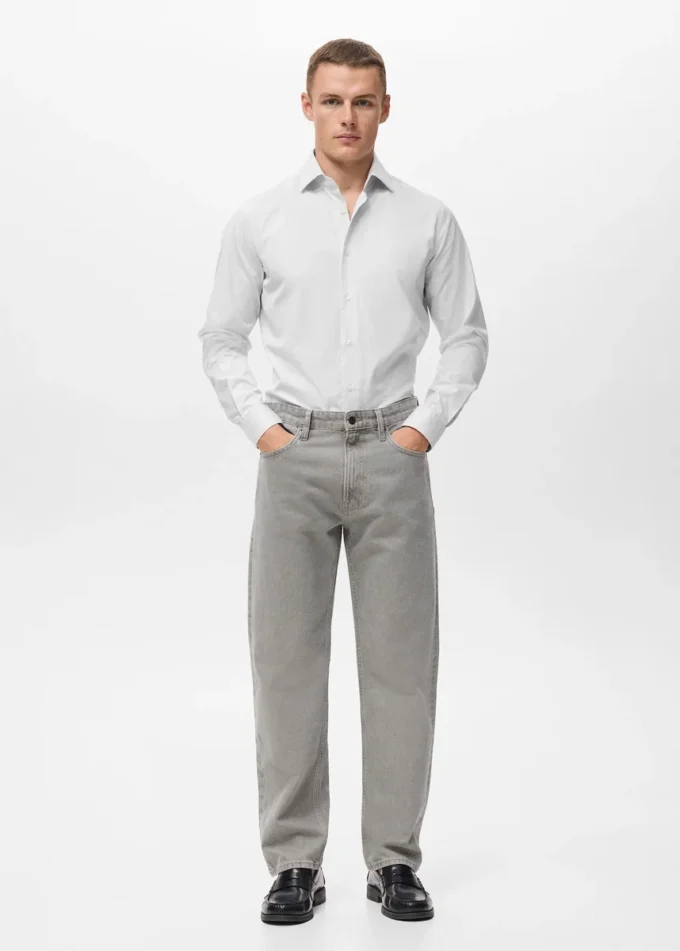 100% bavlněná pruhovaná košile slim fit 100% bavlněná pruhovaná košile slim fit