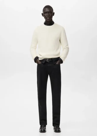 100% bavlněný strukturovaný pletený svetr