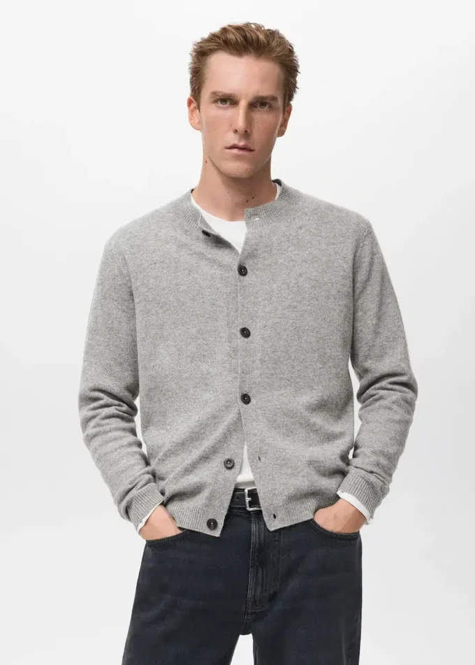 100% extra jemný vlněný svetr s knoflíky 100% extra jemný vlněný svetr s knoflíky