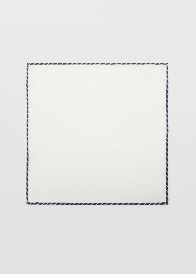 100% hedvábný vyšívaný kapesník