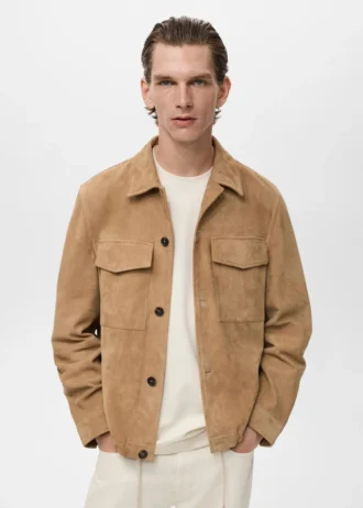 100% kožená bunda s kapsami