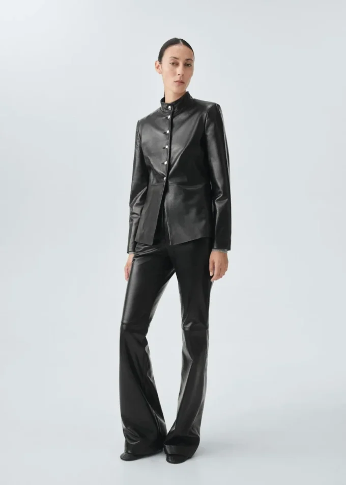 100% kožené kalhoty do zvonu 100% kožené kalhoty do zvonu