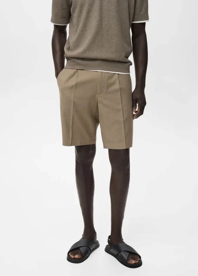 100% lněné bermudy