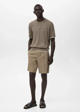 100% lněné bermudy