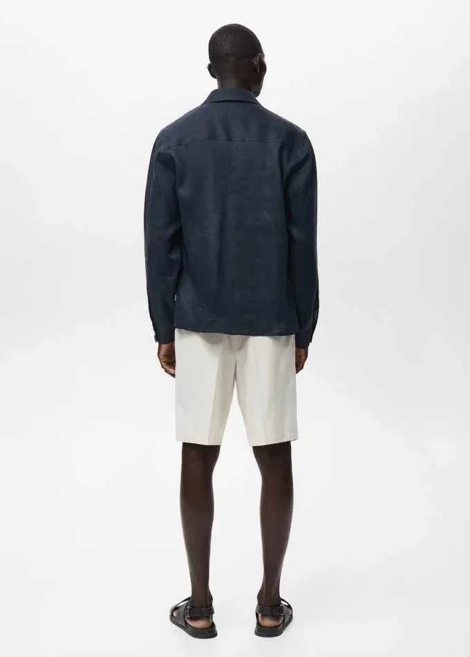 100% lněné bermudy