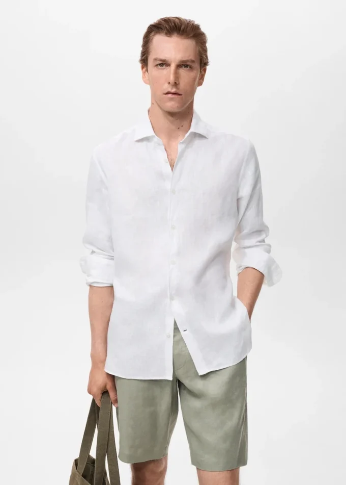 100% lněná košile slim fit 100% lněná košile slim fit