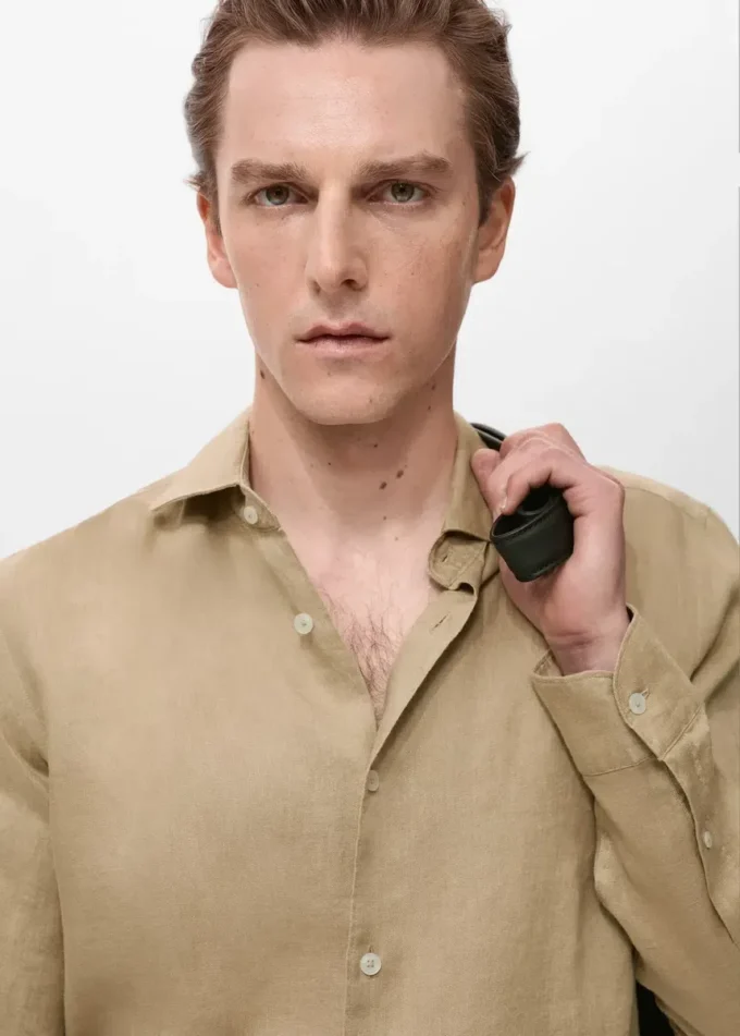 100% lněná košile slim fit 100% lněná košile slim fit