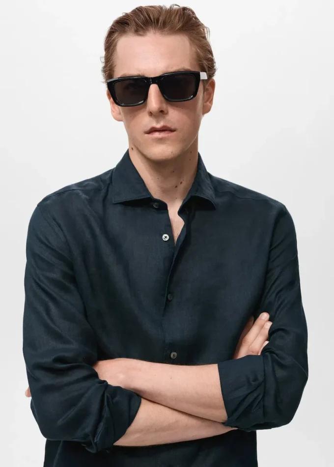 100% lněná košile slim fit 100% lněná košile slim fit