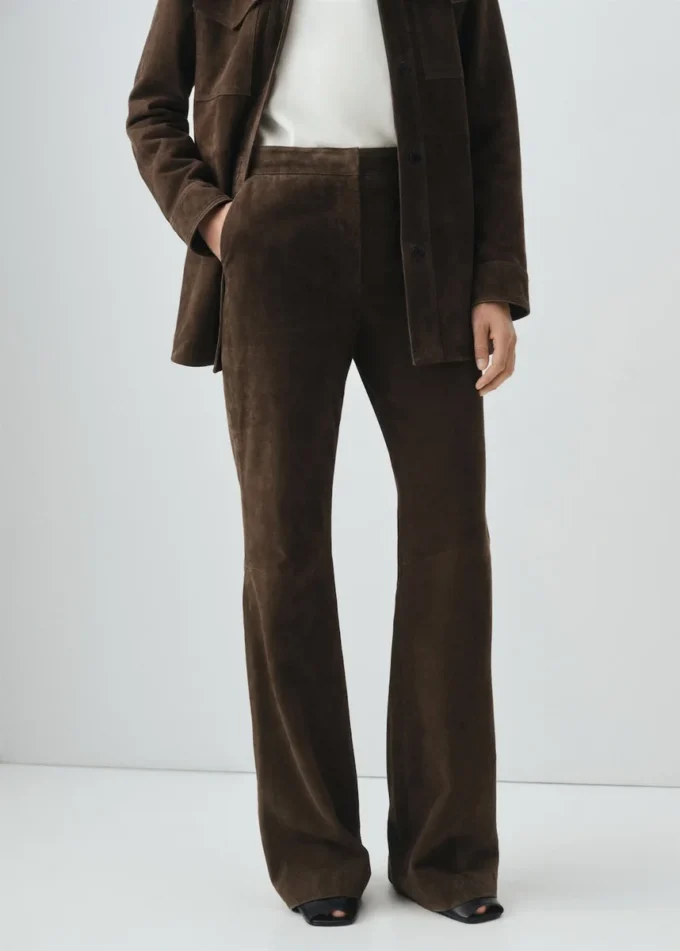 100% semišové kalhoty do zvonu 100% semišové kalhoty do zvonu