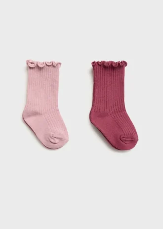 2 balení žebrovaných ponožek