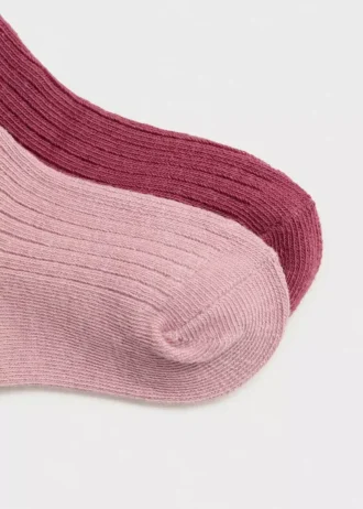 2 balení žebrovaných ponožek