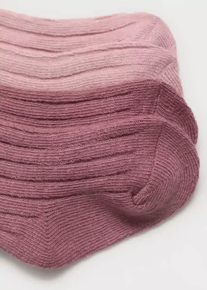 2 balení žebrovaných ponožek