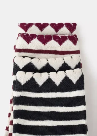 2 páry vzorovaných ponožek