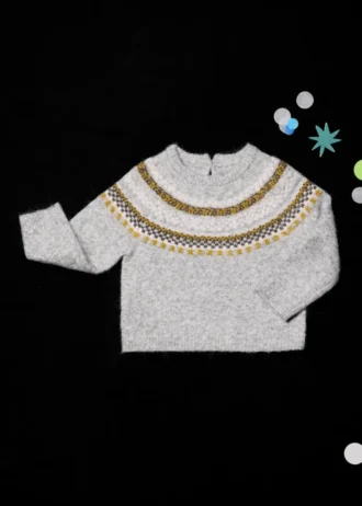 Žakárový pletený svetr