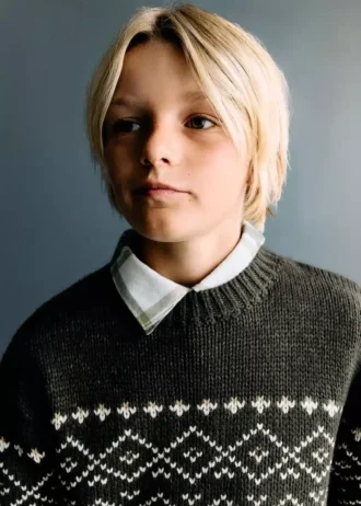 Žakárový pletený svetr Žakárový pletený svetr