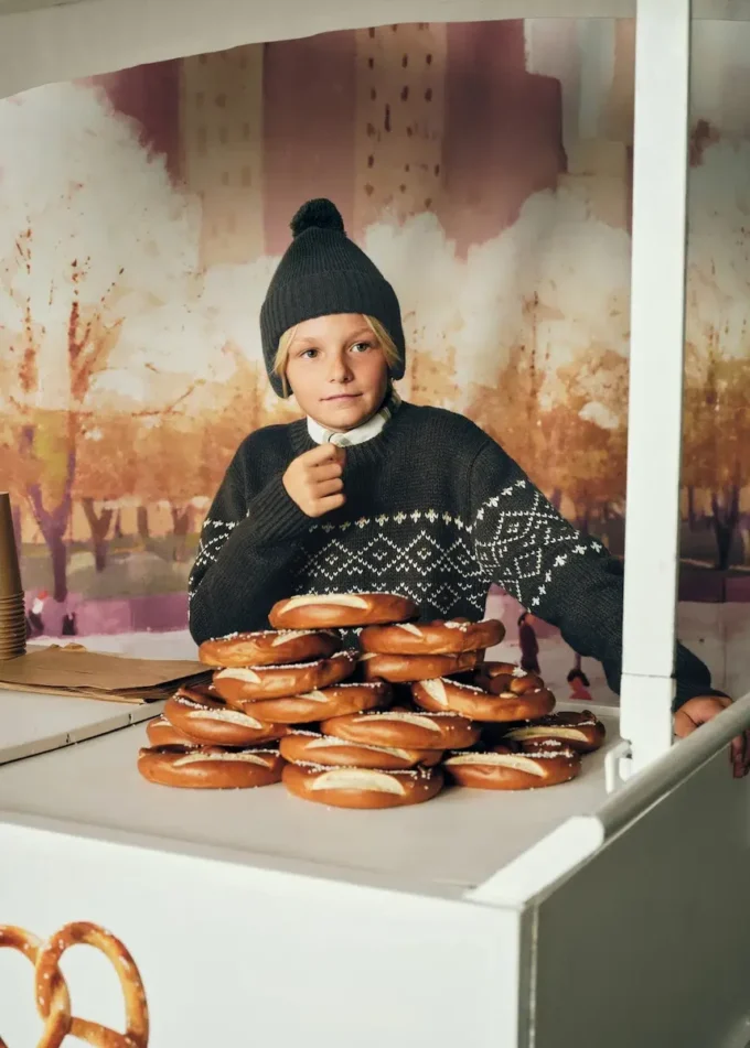 Žakárový pletený svetr Žakárový pletený svetr