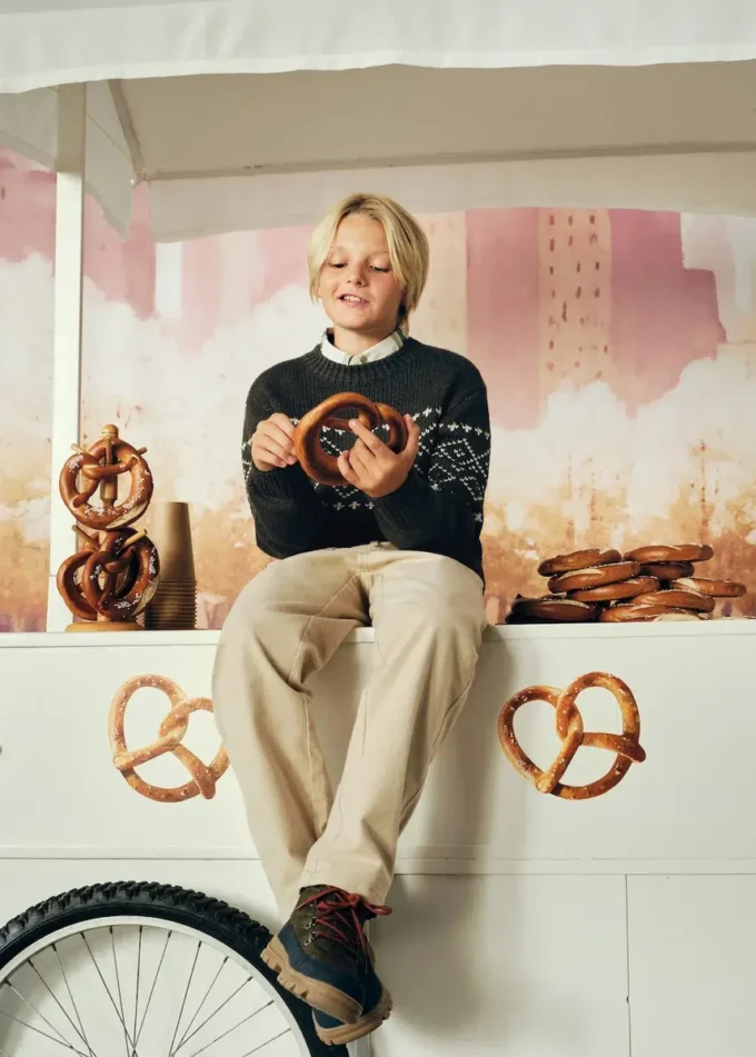 Žakárový pletený svetr Žakárový pletený svetr