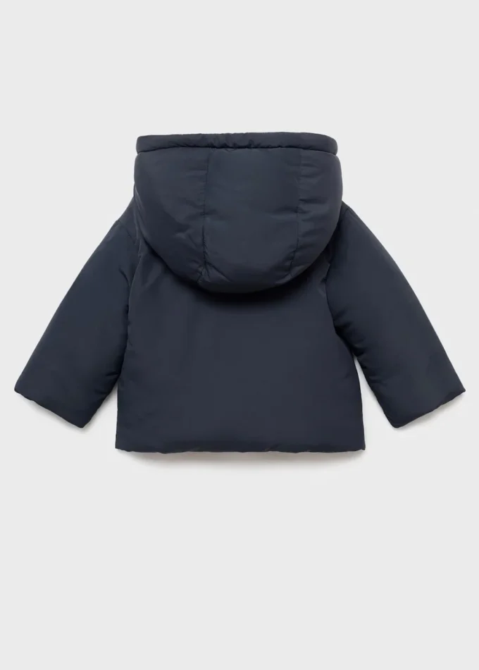 Anorak s kapucí s efektem ovčí kůže Anorak s kapucí s efektem ovčí kůže