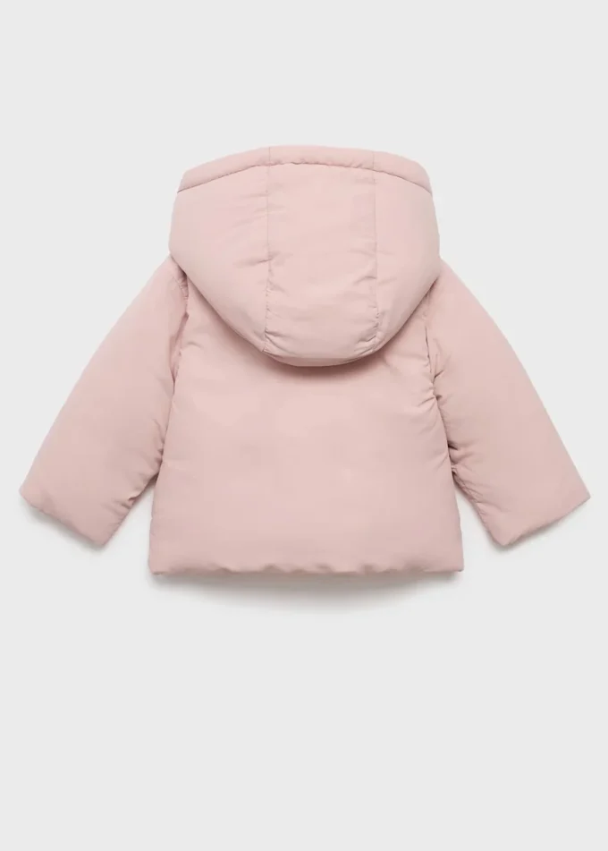 Anorak s kapucí s efektem ovčí kůže Anorak s kapucí s efektem ovčí kůže