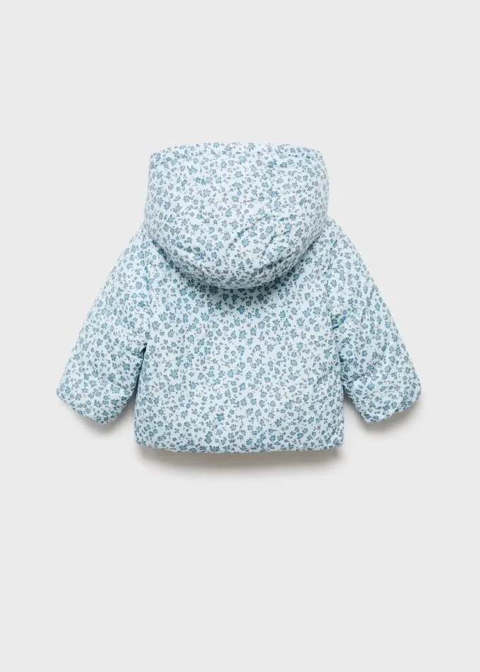 Anorak s květinovým potiskem a kožešinovým efektem Anorak s květinovým potiskem a kožešinovým efektem