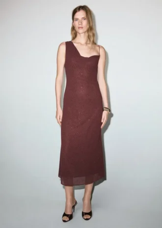 Asymetrické šaty s kamínky