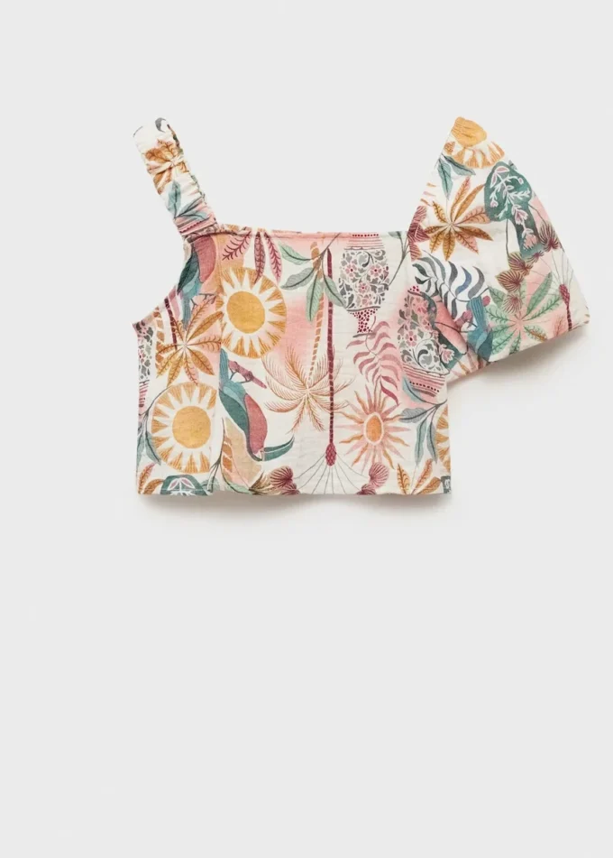 Asymetrická blůza s potiskem Asymetrická blůza s potiskem