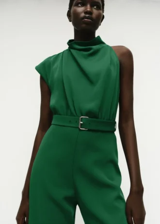 Asymetrický dlouhý overal s páskem