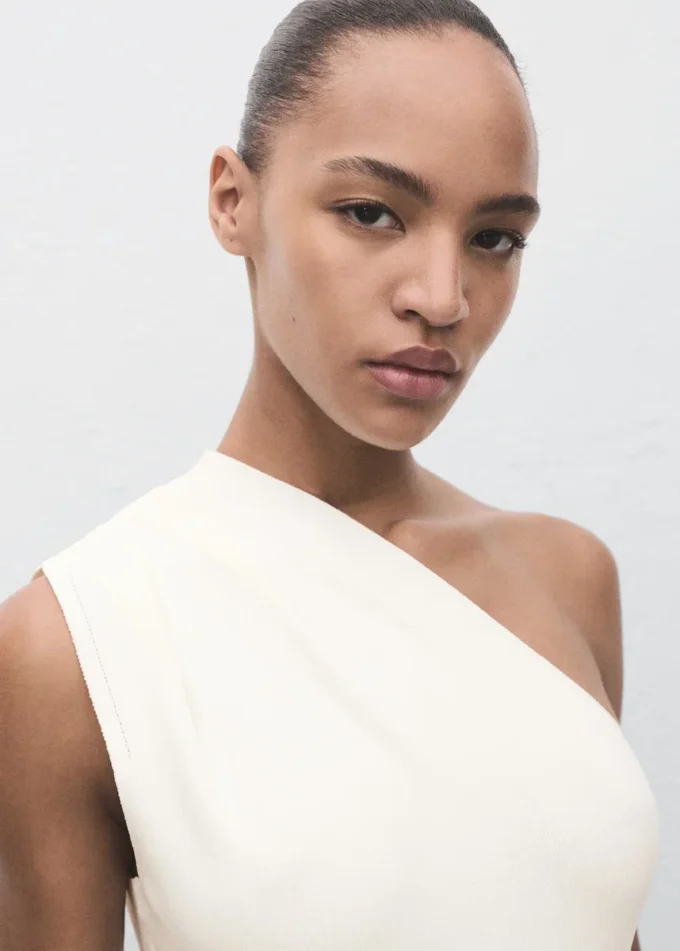 Asymetrické kombinované pletené šaty Asymetrické kombinované pletené šaty