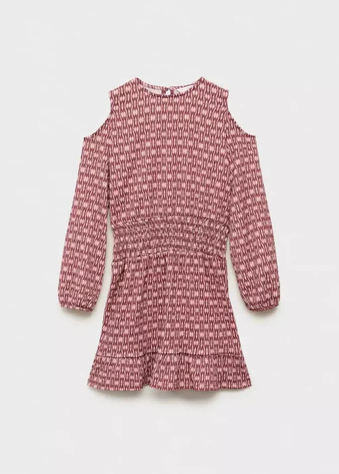 Šaty s potiskem a řasením