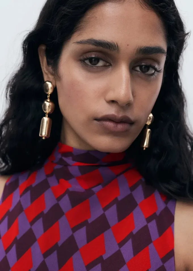 Šaty s potiskem a mašlí Šaty s potiskem a mašlí