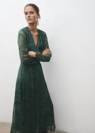 Šaty s potiskem a páskem