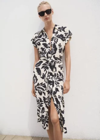 Šaty ve stylu košile s květinovým potiskem