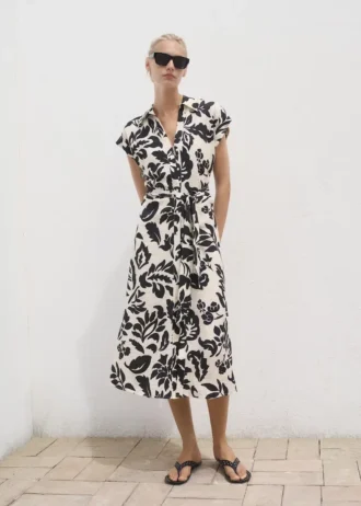 Šaty ve stylu košile s květinovým potiskem