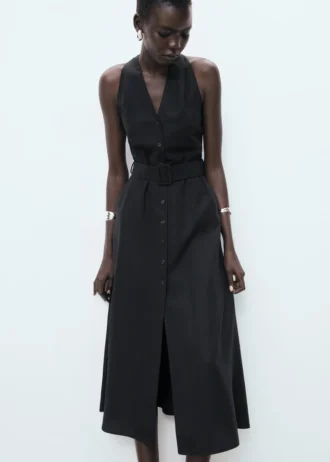 Šaty z lyocellu s páskem