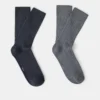 Balení 2 párů žebrovaných bavlněných ponožek Balení 2 párů žebrovaných bavlněných ponožek