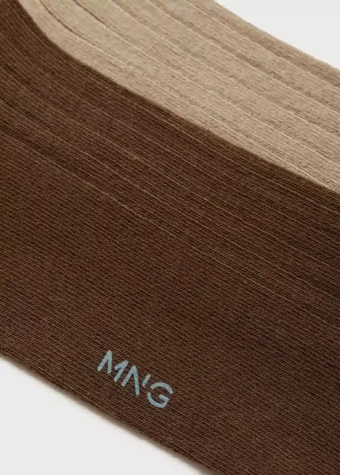 Balení 2 párů žebrovaných bavlněných ponožek Balení 2 párů žebrovaných bavlněných ponožek