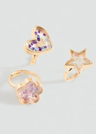 Balení po 3 kusech kombinovaných prstenů