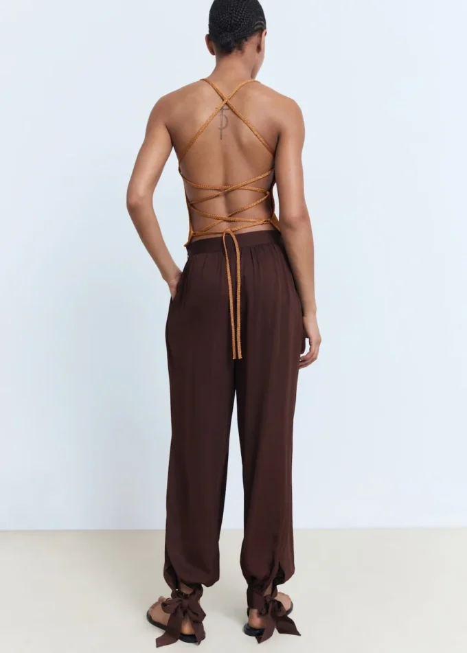 Balónové kalhoty s mašličkami Balónové kalhoty s mašličkami