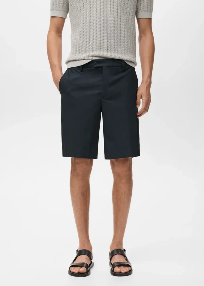 Bavlněné bermudy s vnitřním elastickým páskem Bavlněné bermudy s vnitřním elastickým páskem